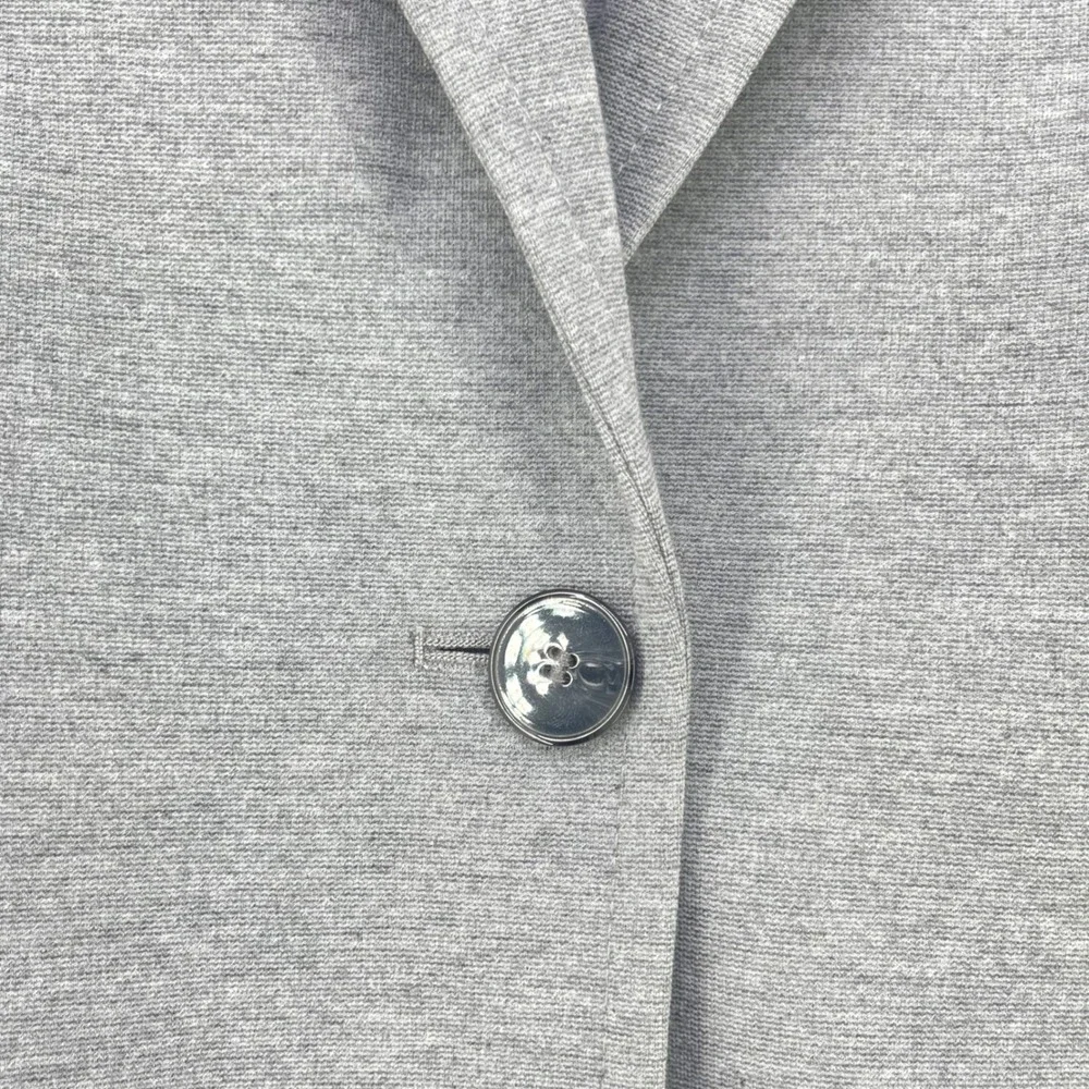 Reiss Blazer‎ Men 42R Grey Jersey Single Button Unstructured Knit Sport Coat